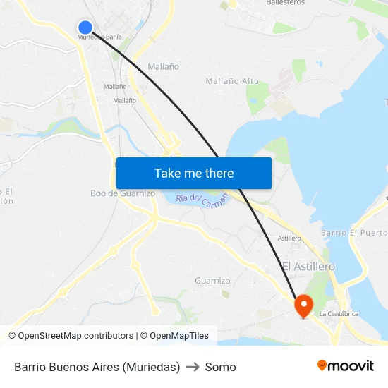 Barrio Buenos Aires (Muriedas) to Somo map