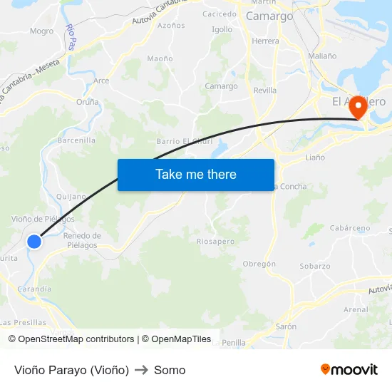 Vioño Parayo (Vioño) to Somo map