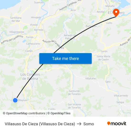 Villasuso De Cieza (Villasuso De Cieza) to Somo map