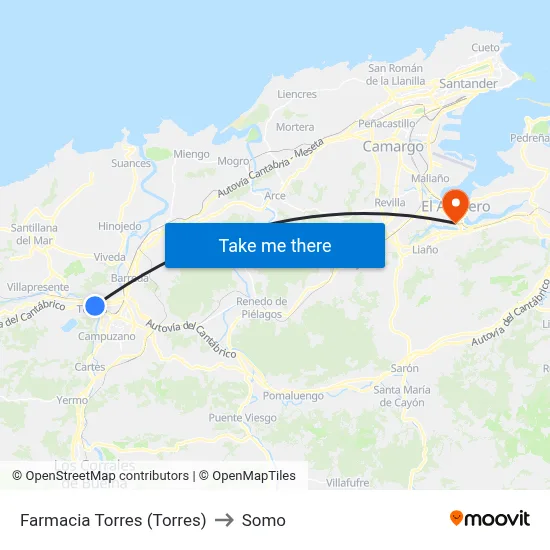 Farmacia Torres (Torres) to Somo map