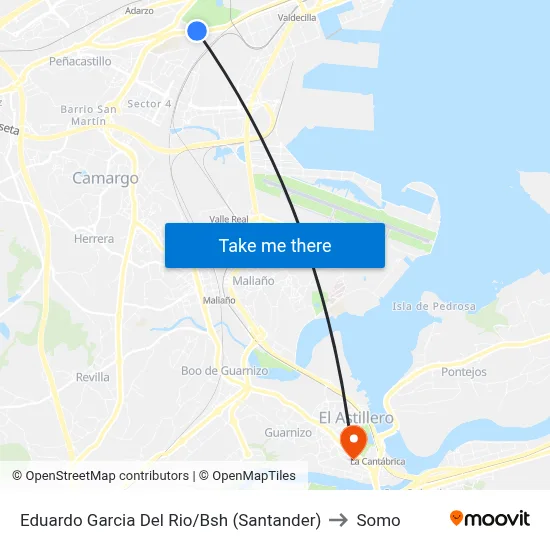 Eduardo Garcia Del Rio/Bsh (Santander) to Somo map