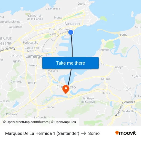 Marques De La Hermida 1 (Santander) to Somo map