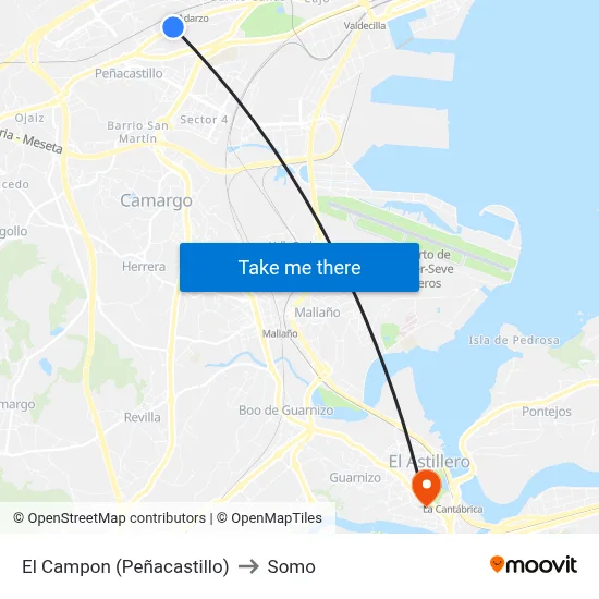 El Campon (Peñacastillo) to Somo map