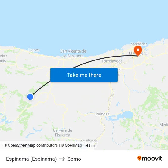 Espinama (Espinama) to Somo map