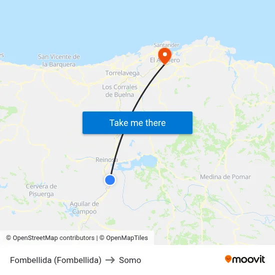 Fombellida (Fombellida) to Somo map
