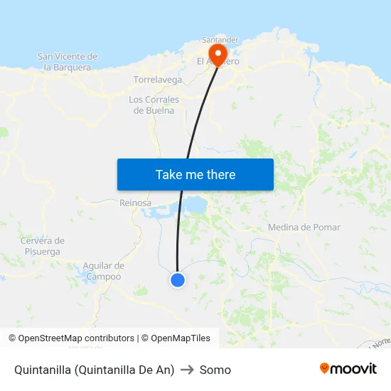 Quintanilla (Quintanilla De An) to Somo map