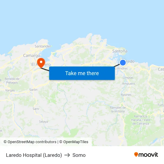 Laredo Hospital (Laredo) to Somo map