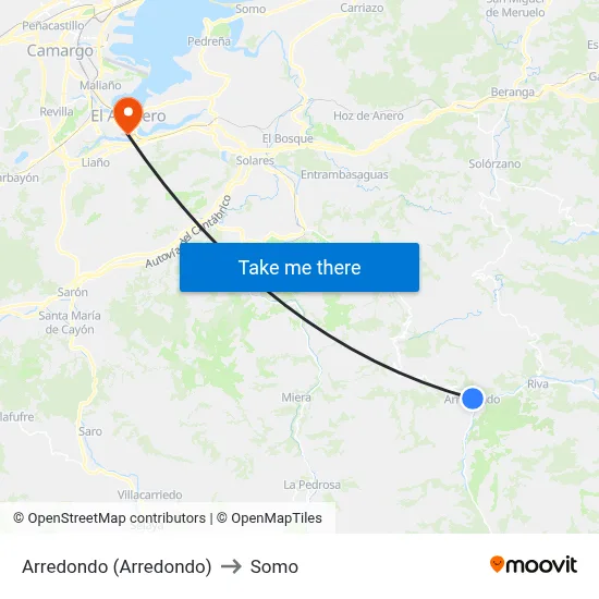 Arredondo (Arredondo) to Somo map