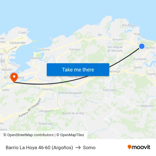Barrio La Hoya 46-60 (Argoños) to Somo map
