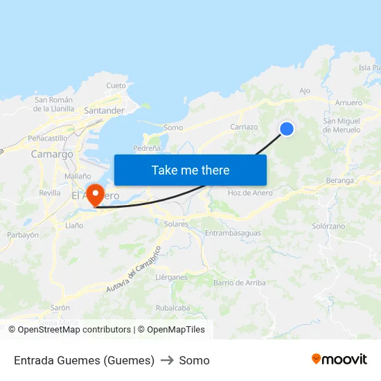 Entrada Guemes (Guemes) to Somo map