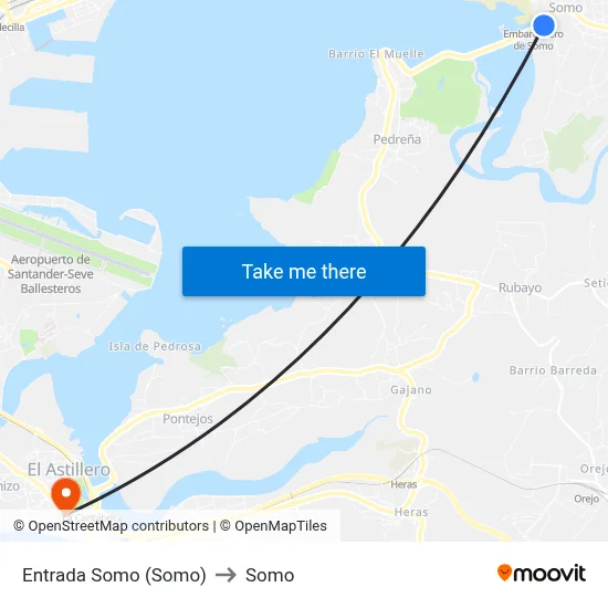 Entrada Somo (Somo) to Somo map