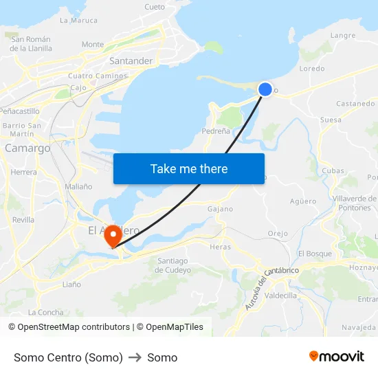 Somo Centro (Somo) to Somo map