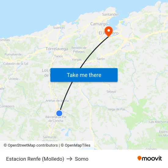 Estacion Renfe (Molledo) to Somo map