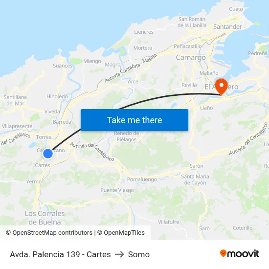Avda. Palencia 139 - Cartes to Somo map