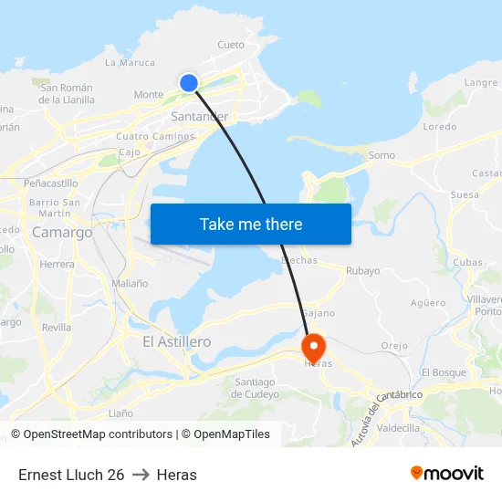 Ernest Lluch 26 to Heras map