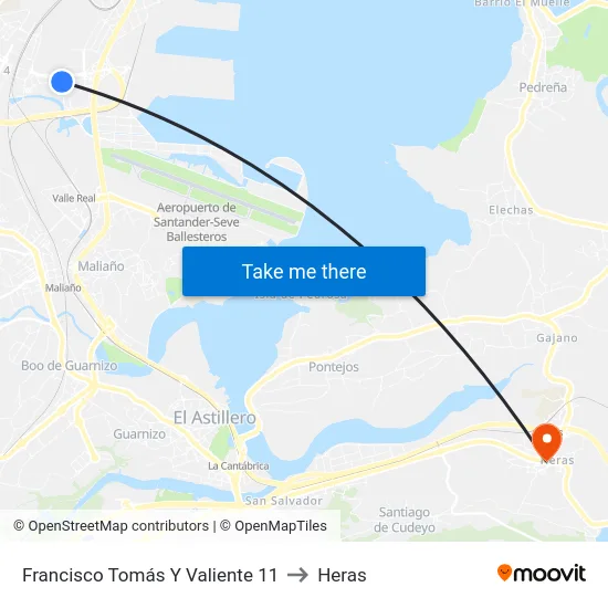 Francisco Tomás Y Valiente 11 to Heras map