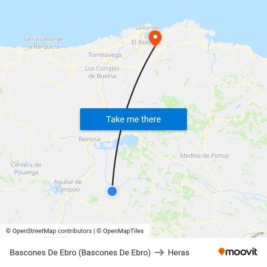 Bascones De Ebro (Bascones De Ebro) to Heras map