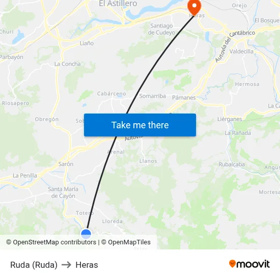 Ruda (Ruda) to Heras map