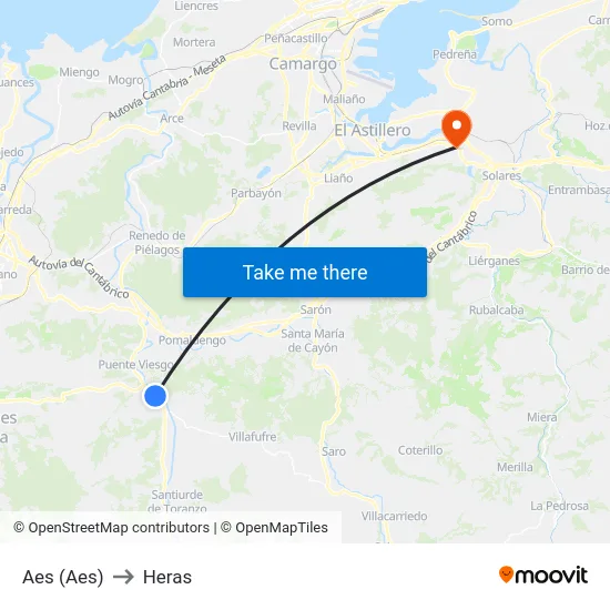 Aes (Aes) to Heras map