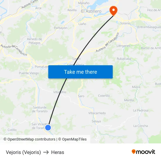 Vejoris (Vejoris) to Heras map