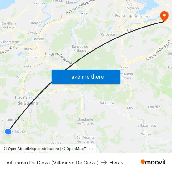 Villasuso De Cieza (Villasuso De Cieza) to Heras map