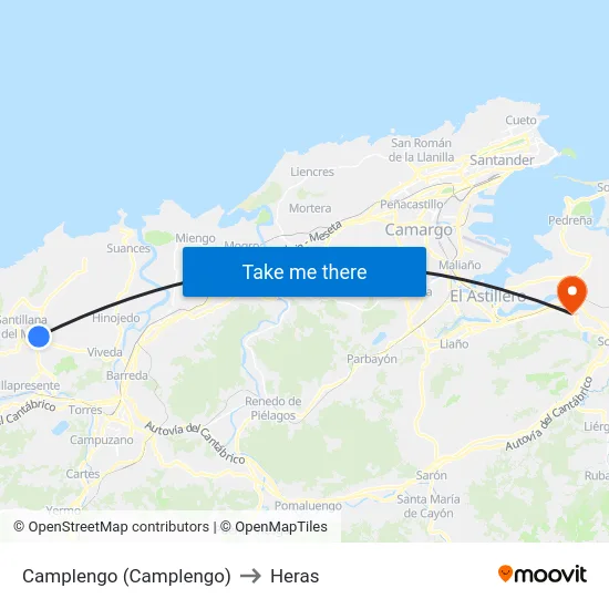 Camplengo (Camplengo) to Heras map