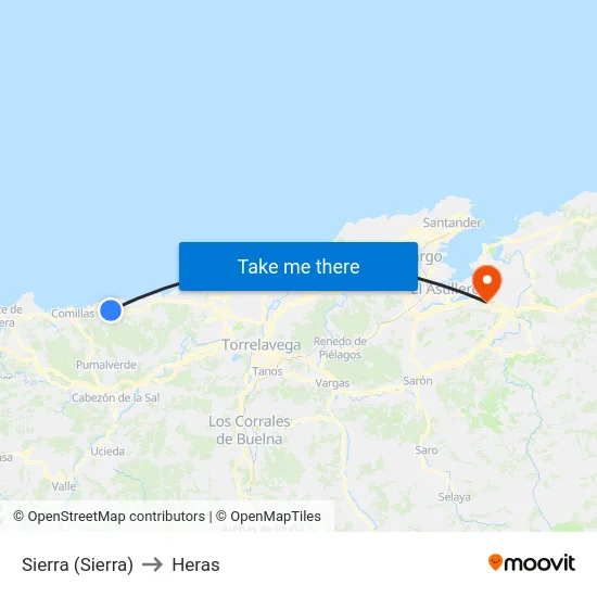 Sierra (Sierra) to Heras map