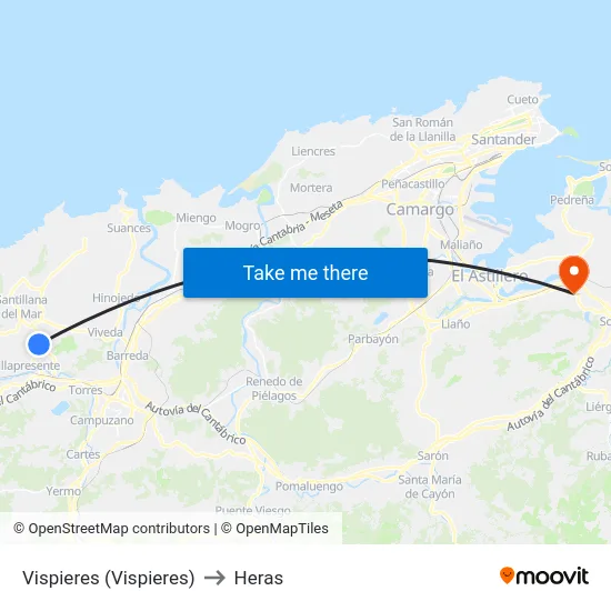 Vispieres (Vispieres) to Heras map