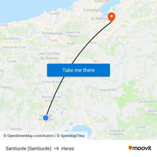 Santiurde (Santiurde) to Heras map