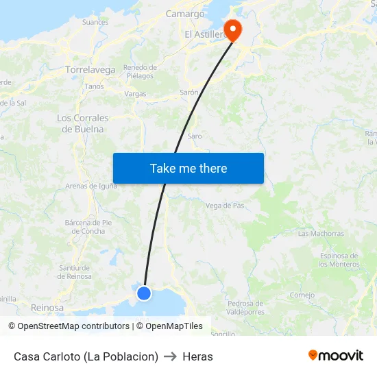 Casa Carloto (La Poblacion) to Heras map