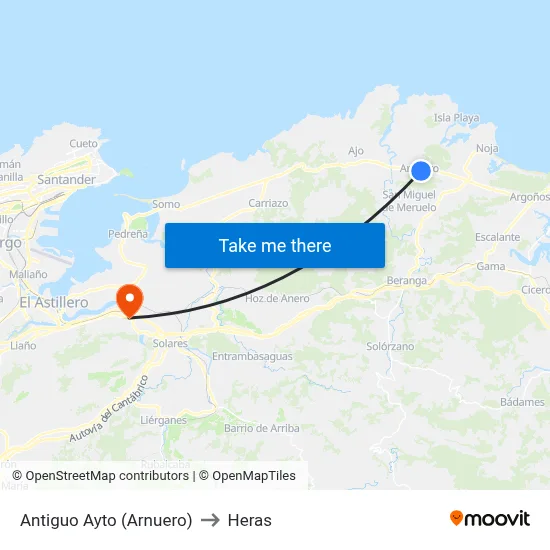 Antiguo Ayto (Arnuero) to Heras map