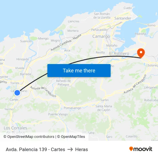 Avda. Palencia 139 - Cartes to Heras map