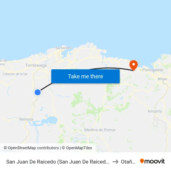 San Juan De Raicedo (San Juan De Raicedo) to Otañes map