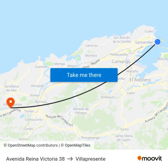 Avenida Reina Victoria 38 to Villapresente map