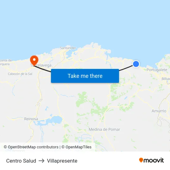 Centro Salud to Villapresente map