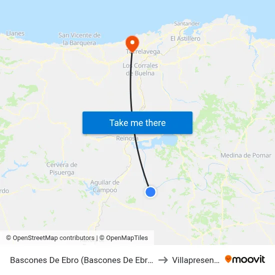 Bascones De Ebro (Bascones De Ebro) to Villapresente map