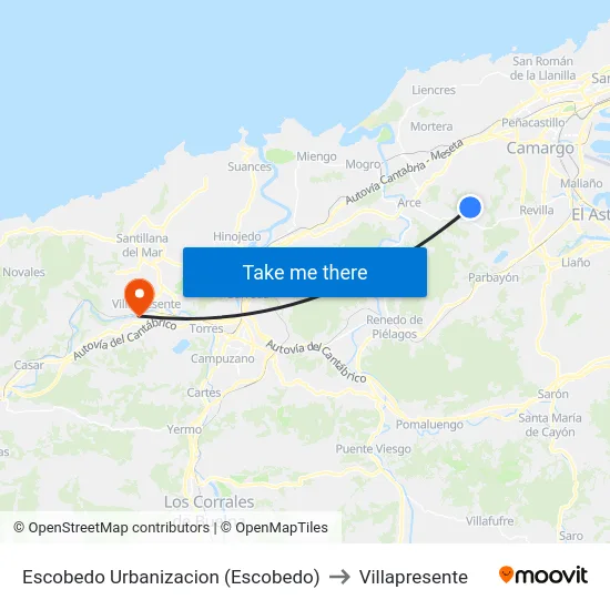 Escobedo Urbanizacion (Escobedo) to Villapresente map