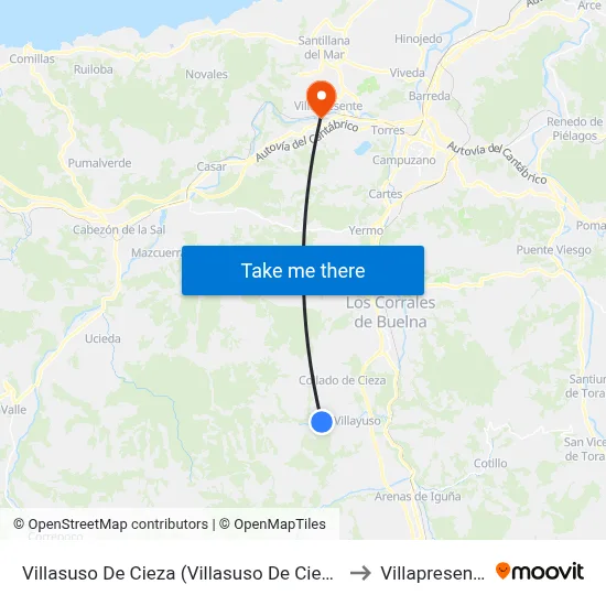Villasuso De Cieza (Villasuso De Cieza) to Villapresente map