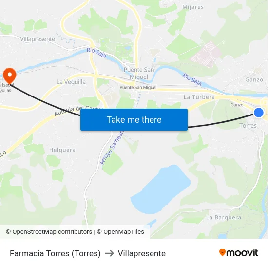 Farmacia Torres (Torres) to Villapresente map