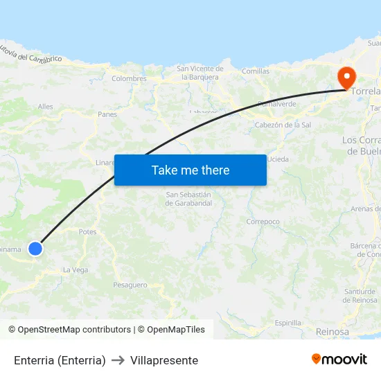 Enterria (Enterria) to Villapresente map