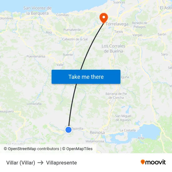 Villar (Villar) to Villapresente map