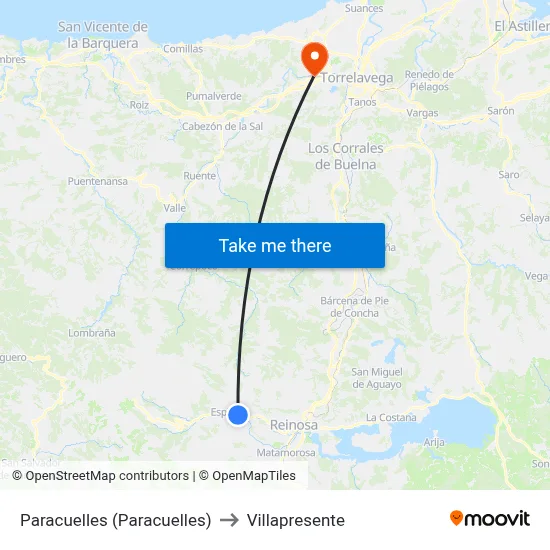 Paracuelles (Paracuelles) to Villapresente map