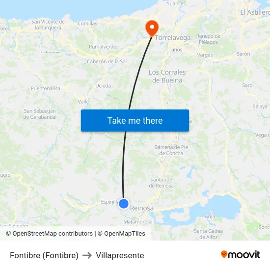 Fontibre (Fontibre) to Villapresente map