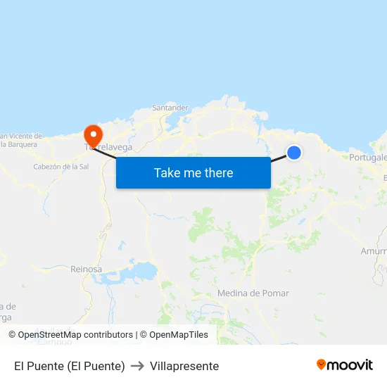 El Puente (El Puente) to Villapresente map