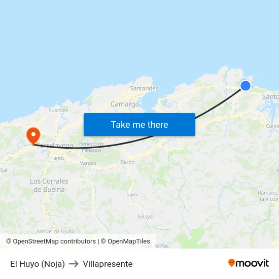 El Huyo (Noja) to Villapresente map