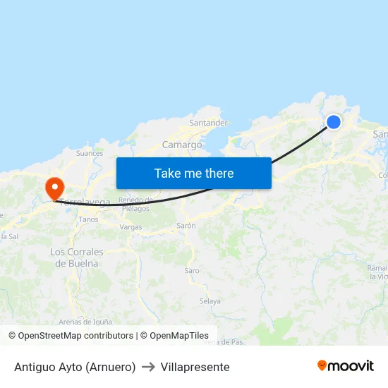 Antiguo Ayto (Arnuero) to Villapresente map