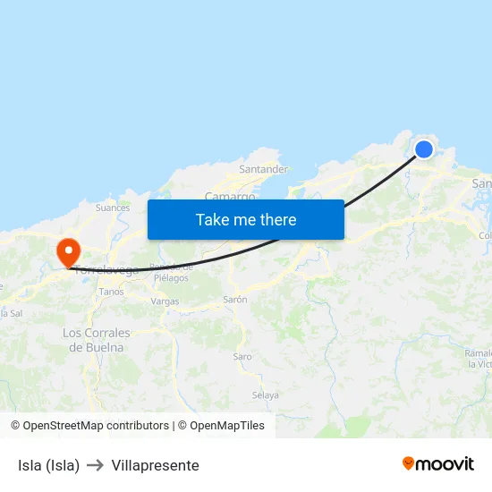 Isla (Isla) to Villapresente map
