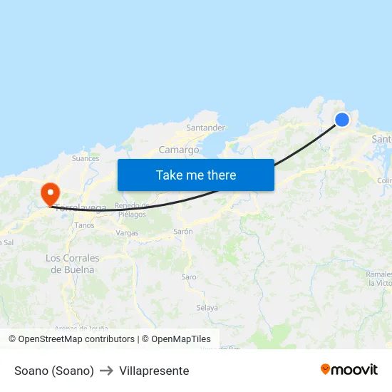 Soano (Soano) to Villapresente map