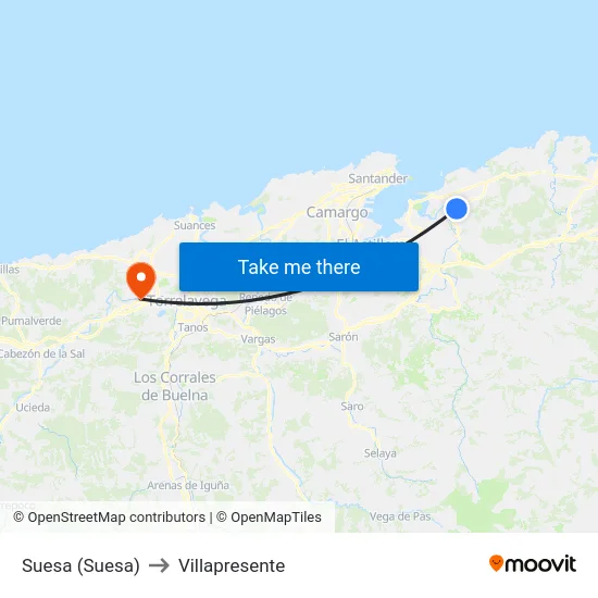 Suesa (Suesa) to Villapresente map