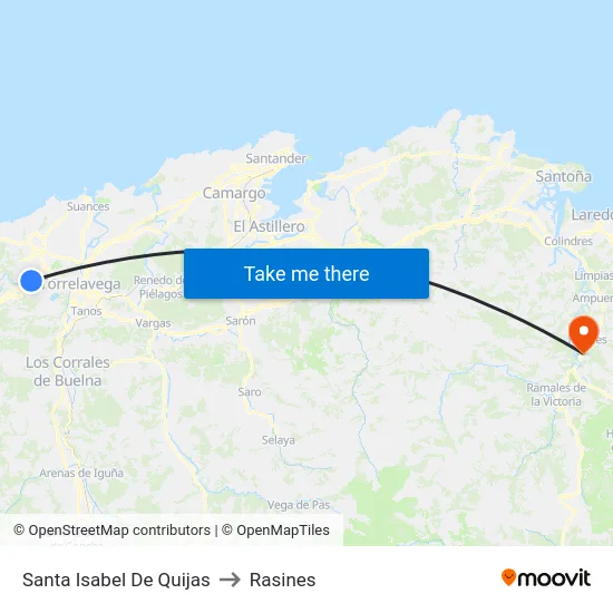 Santa Isabel De Quijas to Rasines map